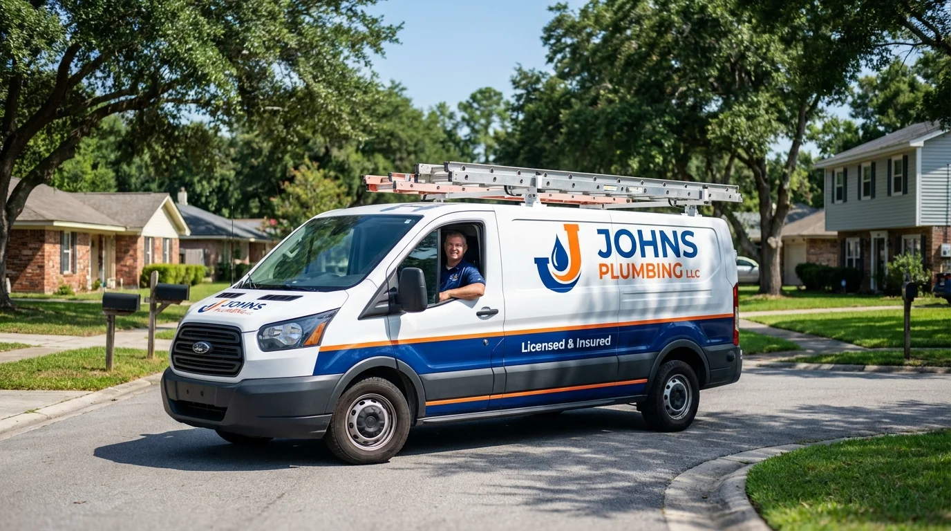 Johns Plumbing LLC service van in Monte Vista, CO