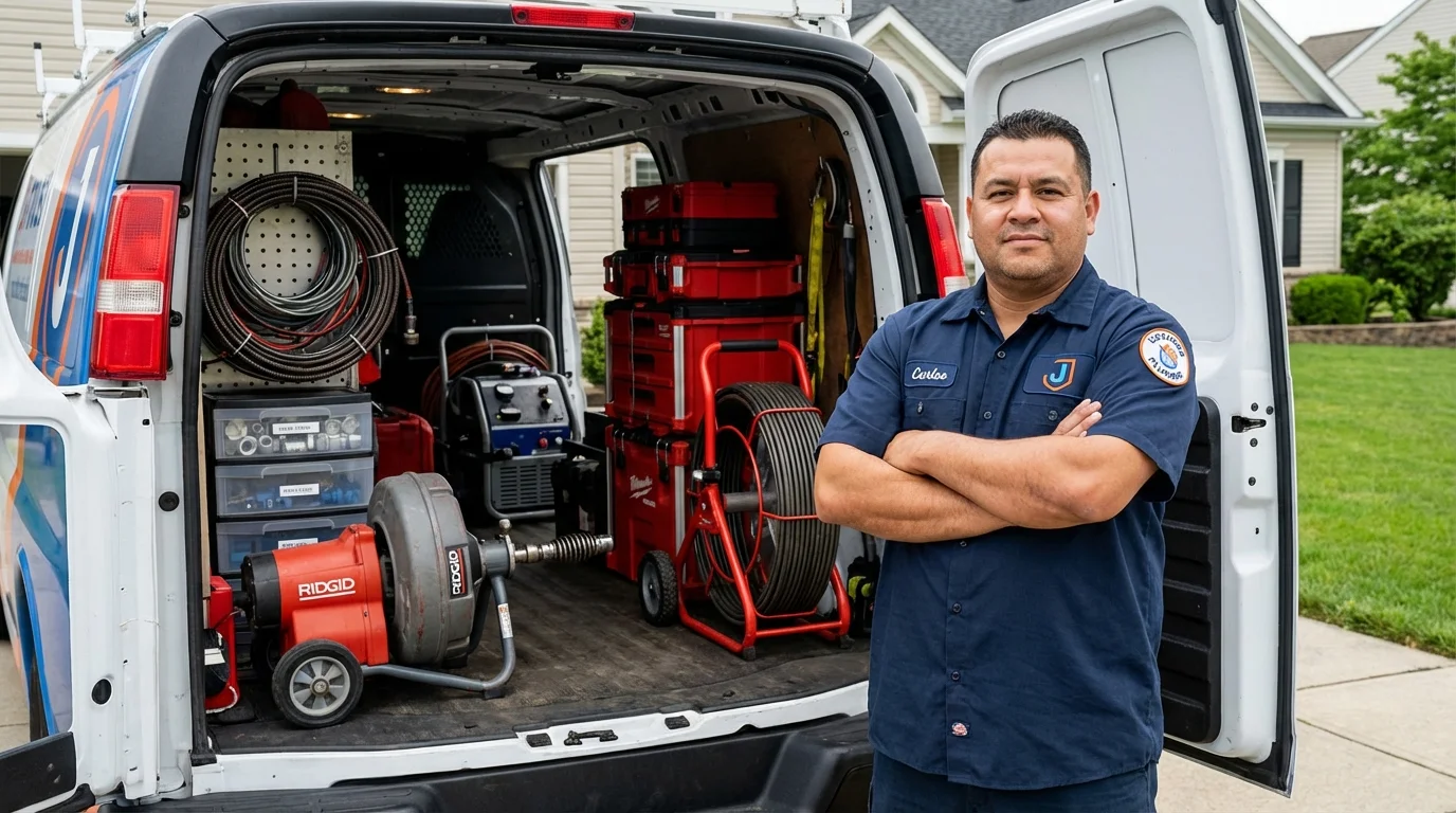 Professional drain cleaning equipment and Johns Plumbing LLC plumber in Monte Vista