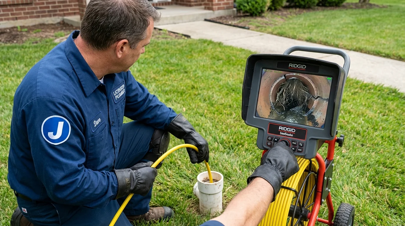 Sewer camera inspection being performed by Johns Plumbing LLC in Monte Vista